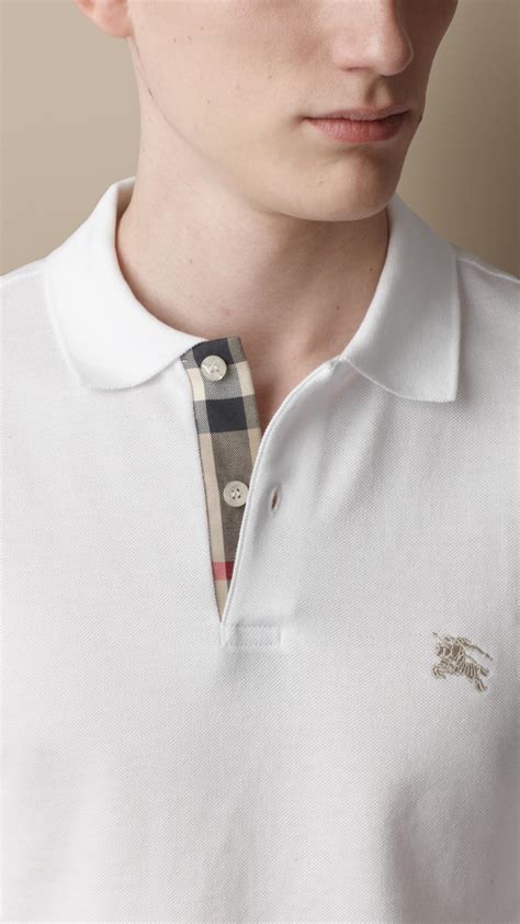 white polo burberry shirt|burberry men's polo outlet.